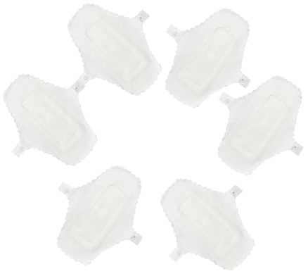 iplusmile 6pezzi Assorbenti Igienici Lavabili per Donne e Morbido Design Riutilizzabile Dettagli Raffinati Facile da Fissare Bottone per Viaggio Bianco