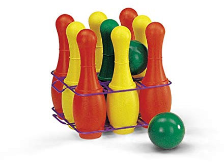 Rolly Toys Kegelspiel (9 teiliges Kegelspiel mit 2 Kugeln, Bowling Spiel, Outdoor-Spiel) 26 155 0 Mehrfarbig