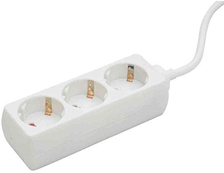 as - Schwabe - Regleta de enchufes triple, blanca, con protección de contacto aumentada 13911