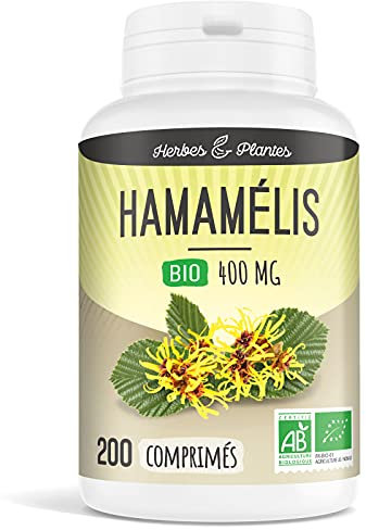 Herbes Et Plantes Hamamélis Bio 200 Comprimés 400 mg
