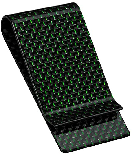 SERMAN BRANDS Carbon Fiber Money Clip for Men – Slim RFID Money Clip Wallet, Minimalist Front Pocket EDC Wallet Cash Holder & Credit Card Holder -100% Real Carbon Fiber Wallet