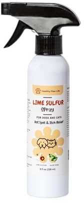 Classic's Lime Sulfur Spray Pet Care for Dry and Itchy Skin - Spotcare and Safe Solution for Dog, Cat, Puppy, Kitten, Horse (8 oz)