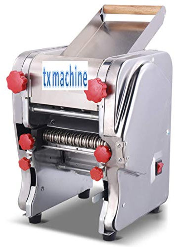 txmachine Electric Pasta makler Stainless Steel Pasta Machine Lasagne Tagliatelle Spaghetti Ravioli Maker Machine with Pasta Roller Pasta Cutter (220V/50HZ, 7.08'' Dough Width Round Knife)