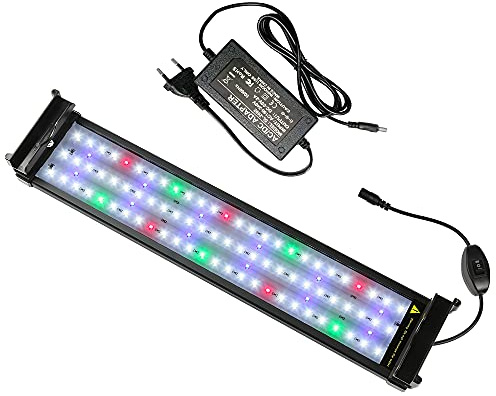 Sonnewelt 45W Aquarium LED Beleuchtung, RGB Spectrum Aquarium Lampe für 107-130cm Wasserpflanzen und Süßwasser-Aquarien, Dimmbare