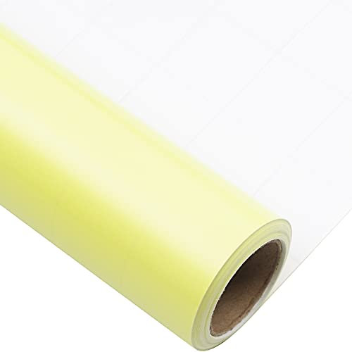 Rouleau de papier d'emballage jaune Holijolly - Papier de couleur unie pour anniversaire, Saint-Valentin, fête des mères, vacances - 43,2 cm * 10 m (47,23 pieds carrés)