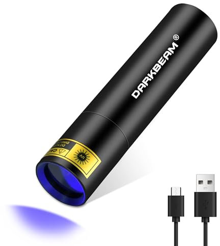 DARKBEAM UV Flashlight Filtered 365nm Black Light Woods Lamp Ringworm, Mini