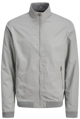 JACK & JONES JJERUSH Harrington Bomber Noos Veste Bomber pour Homme, Gris Ultime, Taille S, Ultimate Grey, S