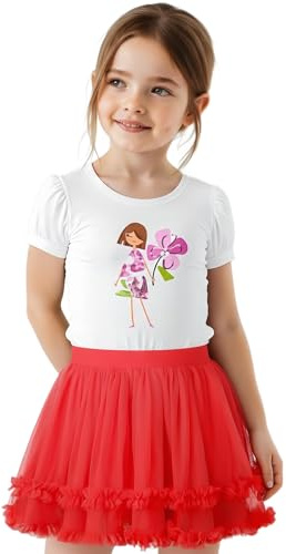 GroYolan Mädchen Tütü Rock 3-Lagiger Tüllrock Kinder Elastischer Bund Prinzessin Ballettrock für Party Tanz Kostüm Casual 1-10 Jahre