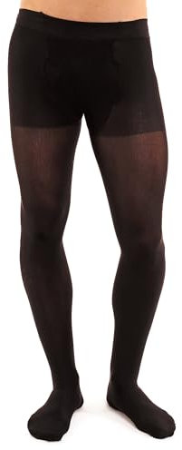 GLAMORY Herren-Strumpfhose Microman 100 DEN, Schwarz (Schwarz), Medium (Herstellergröße: M-(40-42))