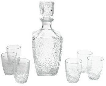 BORMIOLI ROCCO Servizio 7 Pezzi Liquore Vetro Dedalo Calici Vino Arredo Tavola