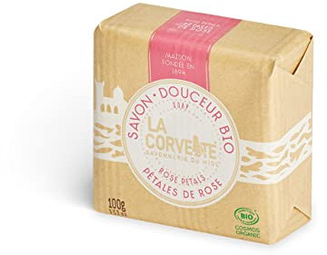 La Corvette Savon Douceur Bio Pétales de Rose, 100 g