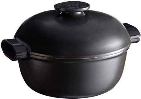 Emile Henry 658164 Round Casserole Dish 4 L Slate