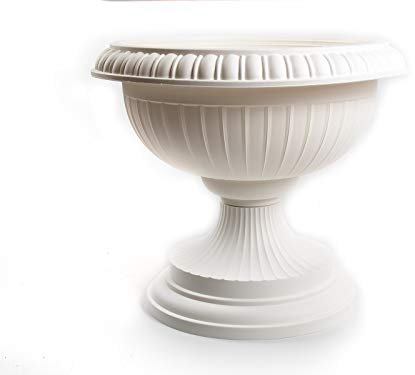 Formplastic Pflanzpokal Amphore Pflanzgefäß Blumentopf Pflanzkübel Blumenspindel Weiss H 36 cm EB