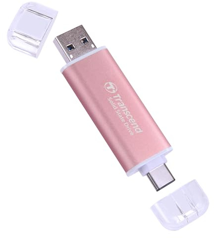 Transcend ESD310 1TB Dual USB-C/A External SSD 1050MB/s Ultra-Fast Drive for iPhone 17/16/15, MacBook, iPad & PC | Fast File Transfer TS1TESD310P