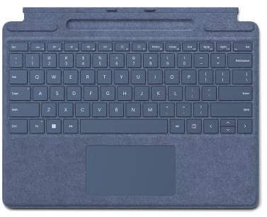 Microsoft Surface Pro 9, 8 or X - Signature Type Cover - Cobalt Blue - and Slim Pen 2 - Black - bundle