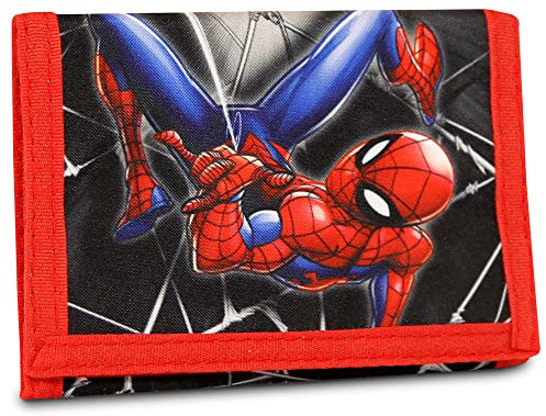 Spiderman Boys Wallet Kids Trifold Coin Holder with Zipper