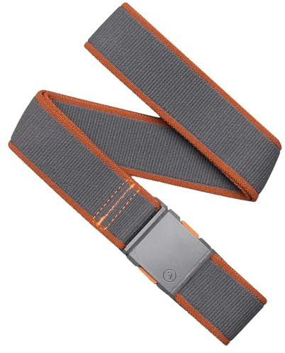 Arcade Belt Carto A2 Elastic Stretch Belt: Heavy Duty Elastic Webbing, Non-Metal Travel Friendly Buckle - Charcoal Saddle, One Size