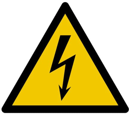 W012 - Gefahr Elektrizität - Warnschild - Maße wählbar - Norm ISO 7010