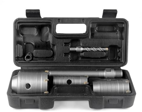 BINOTA Kit de Sierra Perforadora para Hormigón, Brocas Circulares, Sierra Perforadora, para Hormigón, Cemento, Pared de Ladrillo, MamposterÍa de Piedra, 30, 40 y 60 mm