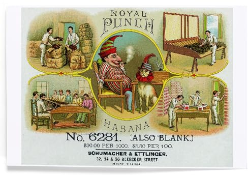 Lantern Press Royal Punch Brand Cigar Box, Vintage Label, 8x12 Inch Art Print Wall Decor