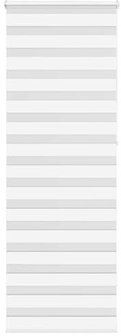 vidaXL Zebrarollo Weiß 80x230 cm Stoffbreite 75,9 cm Polyester, Zebra-Rollo, Doppelrollo, Zebra-Jalousie für Fenster, Doppelrollo, Zebra-Rollo