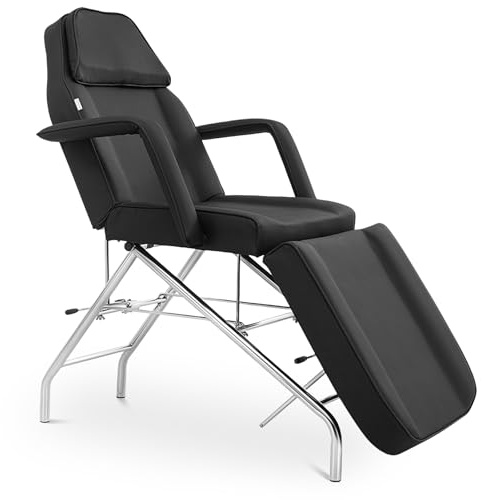 physa Lettino estetista 183 x 60 x 70 cm 150 kg Nero Lettini massaggi Poltrona tattoo