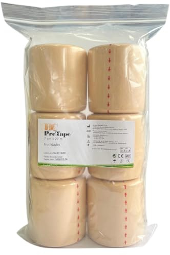 Biolaster Venda PreTape Underwrap de Espuma Suave no Adhesiva (6 rollos)