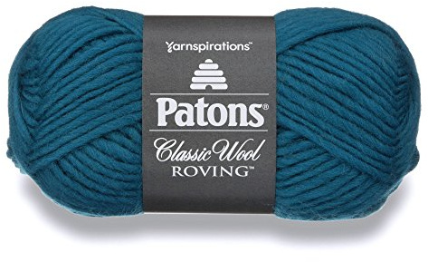Patons Classic Wool Roving Yarn, 3.5 oz, Pacific Teal, 1 Ball