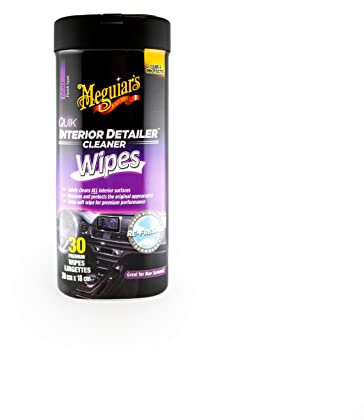 Meguiar's G13600EU Quik Interior Detailer Cleaning Wipes, Reinigungstücher (Dose mit 30 Stück)