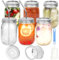 VORHOT 6 Stück Mason Jar, 500ml Einmachgläser mit Schraubdeckel Luftdichte und 2 Strohhalm Deckel, Klarglas Meal Prep Glas für Hausgemachte Marmelade, Einlegen, Overnight Oats, Saft
