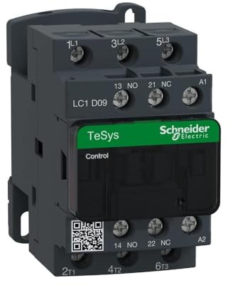 Schneider Electric, TeSys D contactor - 3P(3 NO) - AC-3 - <= 440 V 9 A - 48 V AC coil, LC1D09E7
