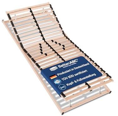 Betten-ABC Max1 Lattenrost - 140x200cm - individuelle Kopf- & Fußteilverstellung sowie Härtegradverstellung - Selbstmontage - hergestellt aus Schicht- & Buchenholz in Deutschland