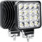 Willpower 2pcs Faro da Lavoro 8cm 3.3 Pollici 48W Fari Led 12V 24V Mini Sottile Impermeabile Spot Faretti LED Fendinebbia LED Luci di Lavoro Fuoristrada per Trattore Camion Auto Barca 4x4 ATV UTV