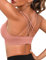 Jezonga Brassiere Sport Femme Soutien Gorge Sport Coussinets Amovibles Soutiens-Gorge de Sport Brassiere de Sport sans Couture sous-Vêtements de Sport sans Armature Beau Dos Push Up Yoga Gym Rose XL
