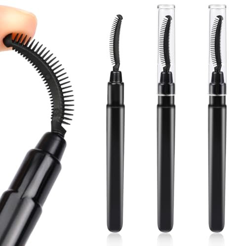 3 Pcs Silicone Lash Brush with Cap Eyebrow Definer Eyelash Grooming Lift Tools Mascara Eye Makeup Tool for Women Men