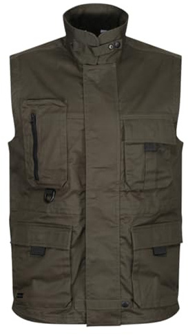G5 APPAREL Mens Durable Multi-Pocket Utility Waistcoat Casual Workwear Professional Bodywarmer Outdoor Camping Hiking Walking Vest Windbreaker Jacket Cotton Gilet