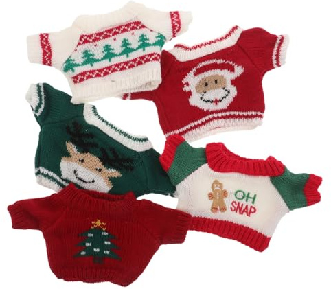 Kombiuda Maglione Natalizio Per Peluche 30 Cm Maglione Con Cappuccio Per Orsetti Di Peluche Vestiti Natalizi Morbidi Per Bambole Abbigliamento Invernale Festivo Per Decorazioni E Giochi