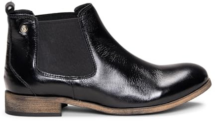 miMaO Botines bajos con elásticos laterales en piel NEGRO CHAROL, EU 36