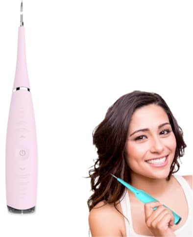 Détartreur À Ultrasons, Dentica Brosse à dents électrique rechargeable,Brosse À Dents Portable, Adapté À L'élimination Du Tartre Et À L'hygiène Bucco-dentaire (Rose)
