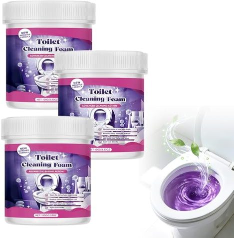 Power Foaming Toilet Cleaner, 2026 New Limescale Remover Toilet, Toilet Limescale Remover, Deep Cleaning Self Activating Pink Foam For Tough Stains Odor Limescale Removal and More (3Pcs)