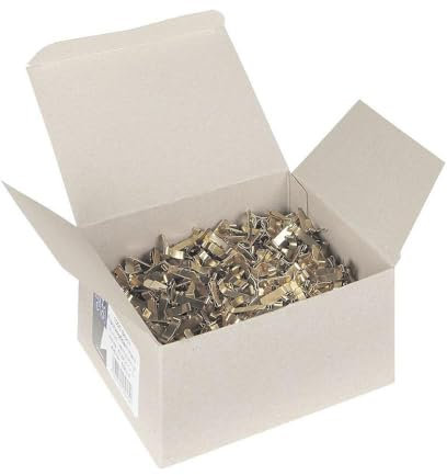 ALCO-Albert 590/4 Flachkopfklammern, vermessingt, Länge 16 mm, 1000 Stück