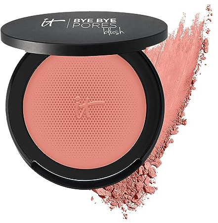IT Cosmetics Bye Bye Pores Blush, Naturally Pretty - Sheer, Buildable Color - Diffuses the Look of Pores & Imperfections - With Silk, Hydrolyzed Collagen, Peptides & Antioxidants - 0.192 oz