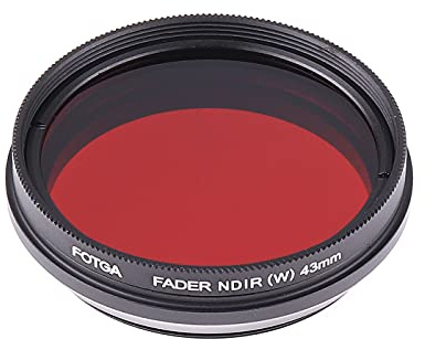Foto4easy 43mm Infared Filter,Adjustable 530nm to 750nm Infrared X-Ray IR Filter for DSLR Camera Lens