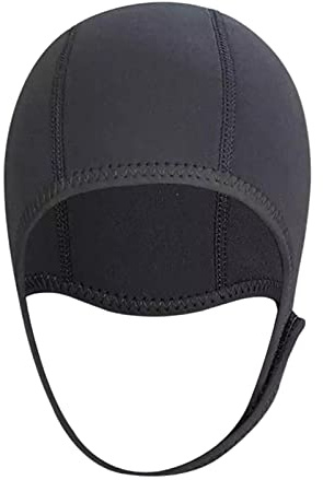 perfk Gorro de Buceo Capucha de Neopreno Natación Protector Oídos Ajustable Impermeable Invierno Adecuado para Adultos Y Niños Actividades Acuáticas, Negro