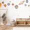 Mica-Mica Wandtattoo Weltraum - Raumschiff mit Planeten im Weltall - Universum | Stoff-Wandtattoos | 100% PVC-frei | Wanddeko, Wandaufkleber & Wandsticker | Deko fürs Kinderzimmer (STI-0247, L)