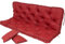 TexDeko® Bankauflage mit Rückenlehne für Hollywoodschaukel 150 x 50 x 56cm Gartenschaukelkissen gemütliche Sitzauflage Gartenbankauflage Polsterauflage wasserabweisend UV-beständig (Bordeaux)