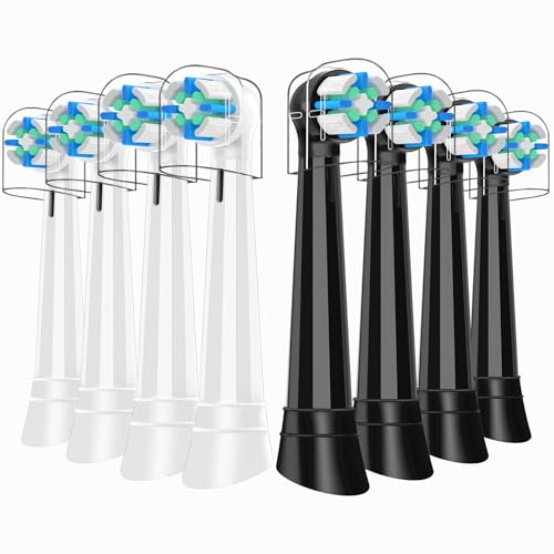 IO Brossettes Compatibles with Oral-B iO - Brossettes de Rechange Compatibles | Lot de 8 Têtes pour Série iO 2/3/4/5/6/7/8/9/10 | Nettoyage Profond, Poils Souples