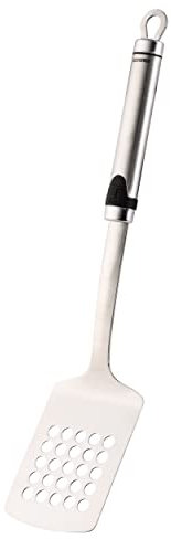 BERGNER Gizmo | Pfannenwender mit Schlitzen | Aus Robustem Edelstahl | Schlitzspatel mit Aufhänger | Ergonomischer Griff | Größe 36 cm