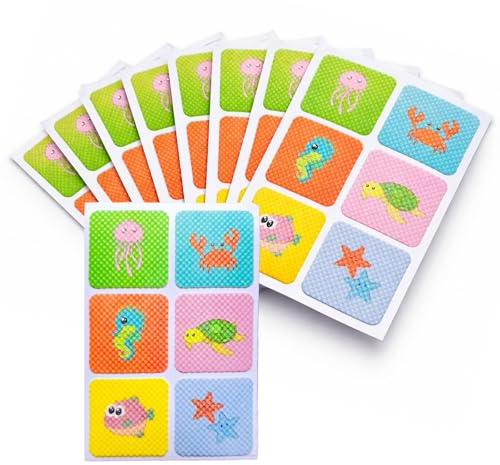 Mood Calming Stickers ADHD, Natural Mood Calming Sticker Patches for Autistic Kids & Adults, Mood Enhancing Stickers, Drug Free, Reduce Stress & Anxiety, Boost Mood, Stocking Filler (Sea Creatures)