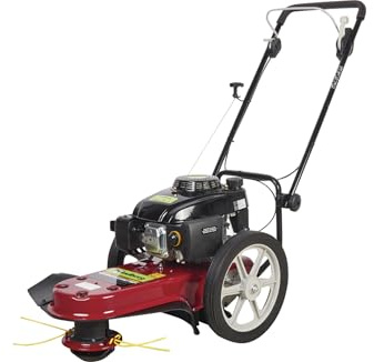 P. Lindberg Benzin Wiesenmäher Hochgrasmäher Motorsense Rasentrimmer | 56cm Schnittbreite | 4 PS / 3 KW | Höhenverstellung 38-76mm| 4-Takt Motor 173 cm³ fahrbar